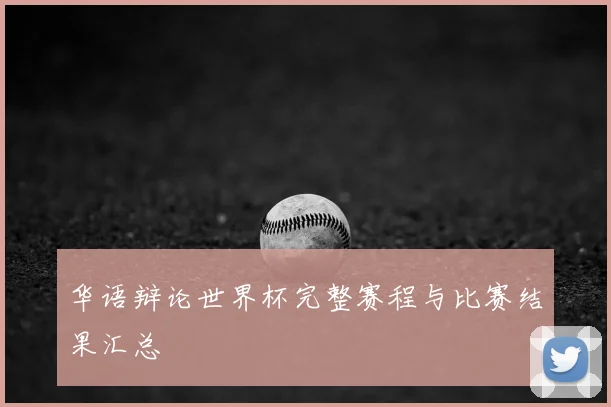 华语辩论世界杯完整赛程与比赛结果汇总